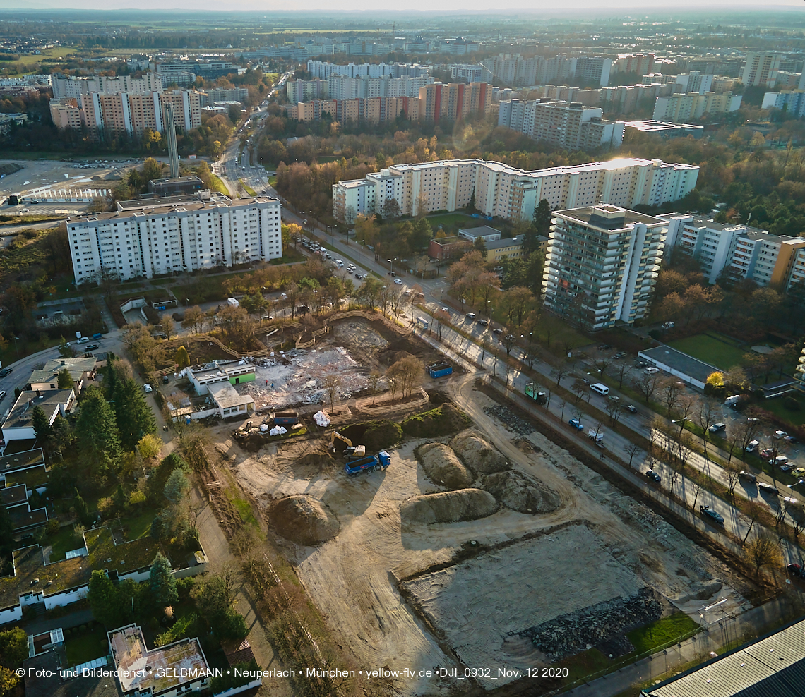 12.11.2020 - Baustelle der neuen Grundschule am Karl-Marx-Ring in Neuperlach